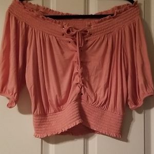 Off The Shoulder Tie up Crop Top NWT